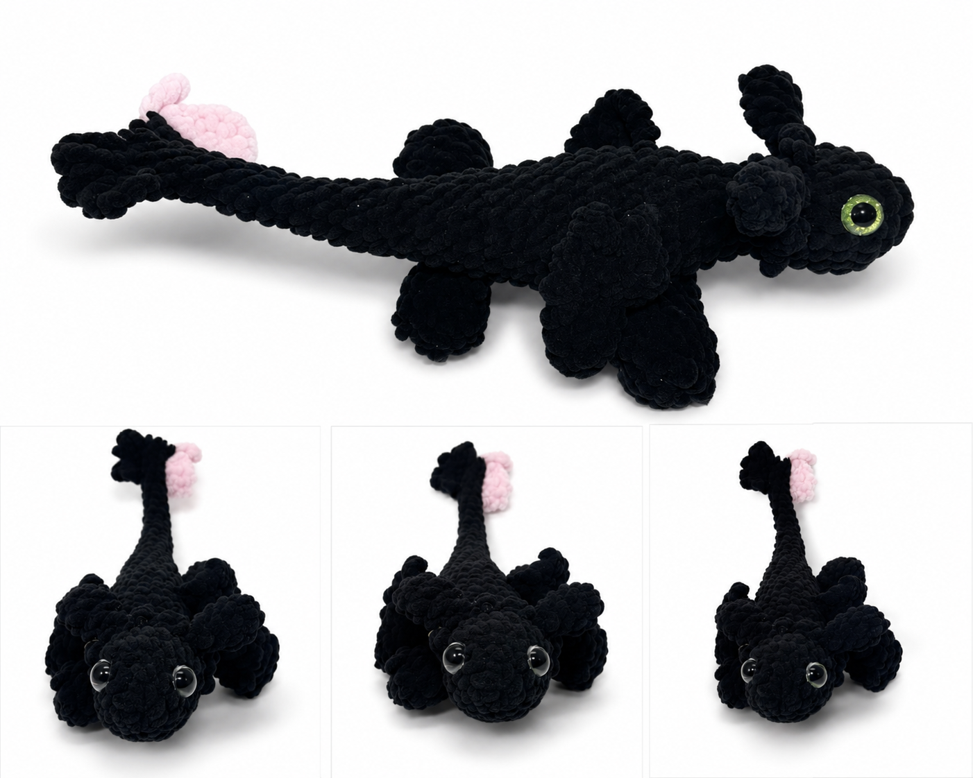 Night Fury-Inspired Plush Dragon