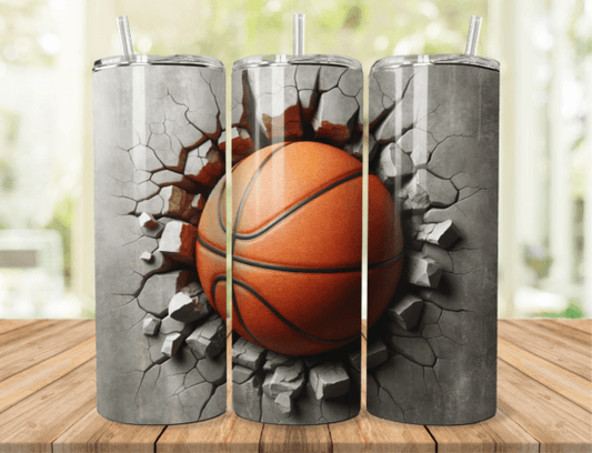 Basketball in Wall Tumbler